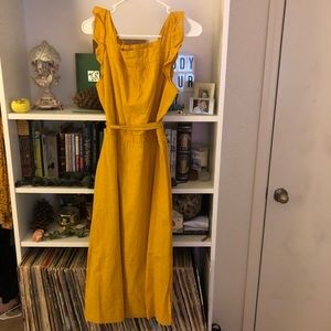 Mustard midi dress